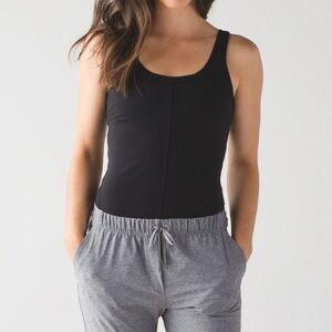 Lululemon Back At It Tank Top Black Scoop Back
